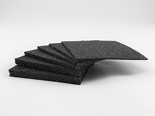 10 Stück Gummigranulat 40x40cm (400x400mm) / 4mm Stärke - Antivibrationsmatte Ladungssicherung von OuM