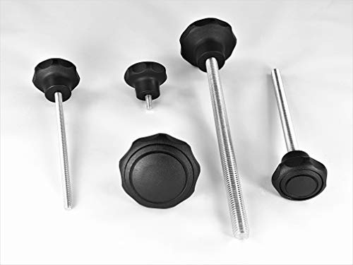 10 Stück Sterngriff Ø35mm M8 mit 10mm Edelstahl-Schraube von OuM