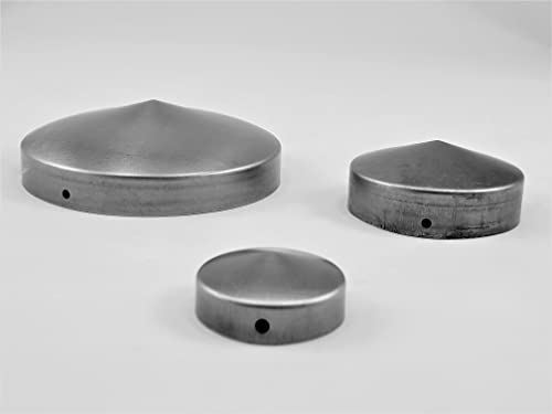 2 Stück Abdeckkappe rund Metall (Stahl roh) Ø60mm von OuM