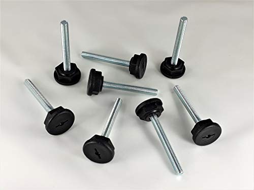 4 Stück Stellfuß Sechskant mit Teller M8x75mm von OuM