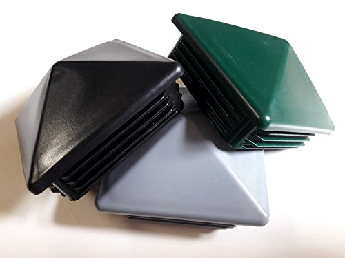 5 Stück Zaun Pfostenstopfen 80x80mm Grau Pyramidenförmig von Boppon