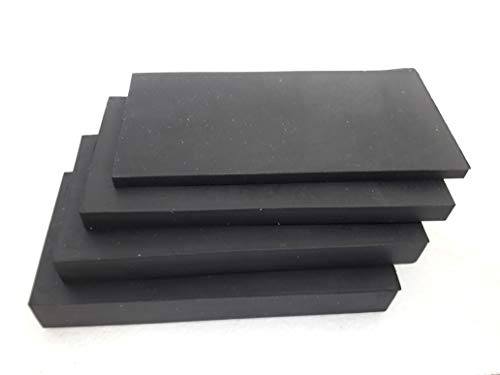 50 Stück 40x80mm / 4x8cm Gummiplatte/Gummiblock 10mm Stärke von OuM