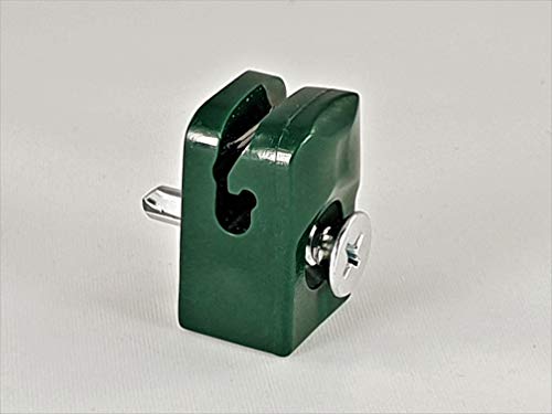 OuM 200 Stück Spanndrahthalter Drahthalter mit Schraube, Grün für Maschendrahtzaun von OuM