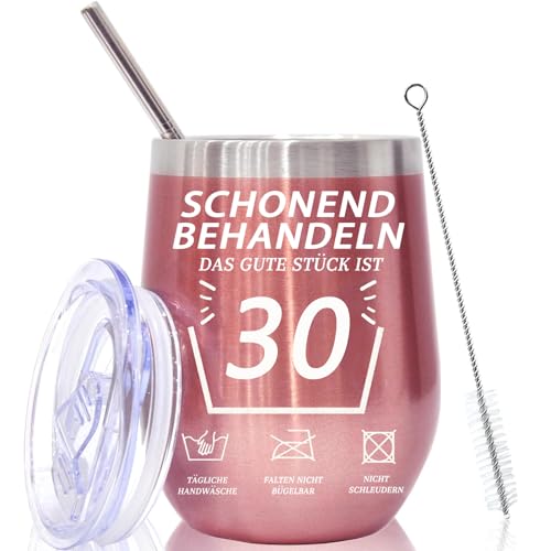 OuMaiFeng Witzige 30 Geburtstag Frauen Geschenk Thermoskanne Geburtstagsgeschenk für 30. Geburtstag Frau, 30. Geschenk für Frauen/Freundin/Ehefrau/Mutter von OuMaiFeng