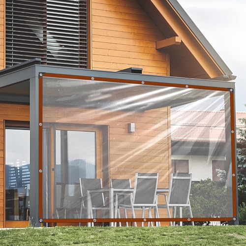 Plane Durchsichtig - für Außenbereich 2X3m Transparente Plane Mit öSen Abdeckplane Wasserdicht für Terrasse Hühnerstall GewäChshaus Wetterfeste Gartenplane FüR Schutz Vor Witterung von Ouckkhey
