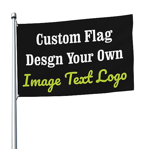 Benutzerdefinierte Flagge 5 x 8 Fuß, personalisierte Flaggen für den Außenbereich, Banner, gestalten Sie Ihr eigenes Bild/Wörter/Logo, lebendige Farben, Leinwandkopfzeile und doppelt genäht für Part von Oudrspo