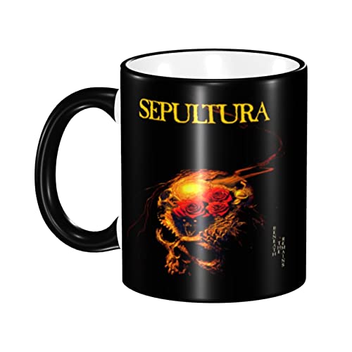 Mug for Sepultura Kaffeetassen mit Griffen, Keramikkaffeetassen für Kaffee, Tee, heißer Kakao, große Tassen für Party, Wertschätzung, Thanksgiving, Weihnachtsgeschenke von Oudrspo