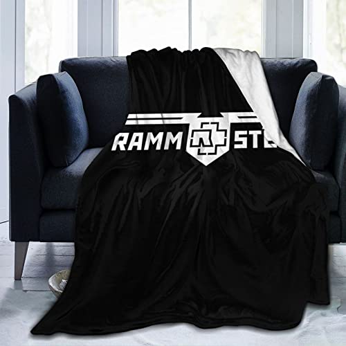 Oudrspo Blanket for R-a-m-m-s-t-e-i-n Leichte dekorative Decken für Sofa -Stuhlbett Camping, superweiche gemütliche Mikrofaserdecke von Oudrspo