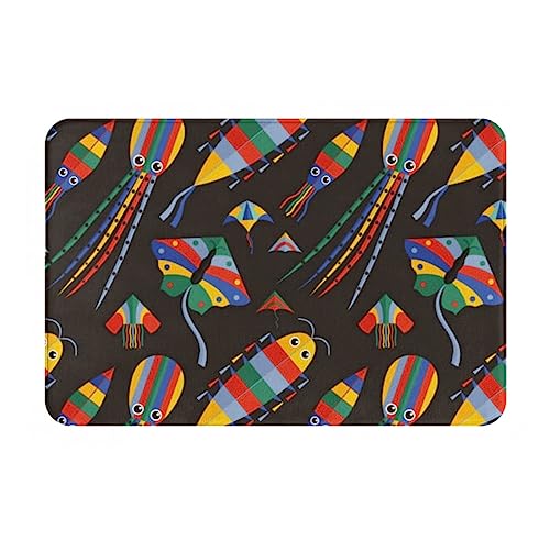 Oudrspo Fußmatte, 40,6 x 61 cm, Bunte Fliegende Drachen mit Bändern, Heimdekoration, Hintertür, Eingangsbereich, Bodenmatte Oudrspo Fußmatte, 40,6 x 61 cm, Bunte Fliegende Drachen mit Bändern, Heimdekoration, Hintertür, Eingangsbereich, Bodenmatte von Oudrspo