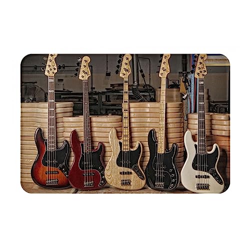 Oudrspo Gitarre, Bass, Musik, Musikinstrumente, Flanell-Anti-Rutsch-Matte, 40,6 x 61 cm, Anti-Rutsch-Matte für den Innen- und Außenbereich, Eingangsmatte Oudrspo Gitarre, Bass, Musik, Musikinstrumente, Flanell-Anti-Rutsch-Matte, 40,6 x 61 cm, Anti-Rutsch-Matte für den Innen- und Außenbereich, Eingangsmatte von Oudrspo