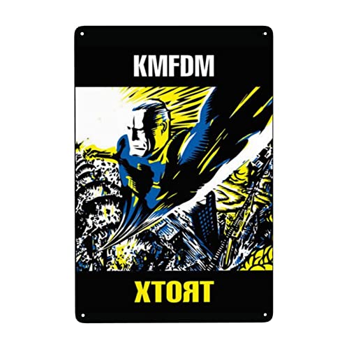 Oudrspo Metal Sign for KMFDM Metallschilder Mann Cave Decor Room Decor Schilder Außenwand Plaques Garage Retro Schilder Bar lustige Schilder Wandkunst Poster von Oudrspo