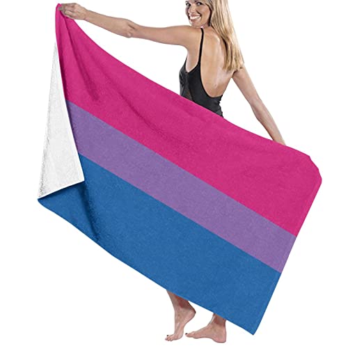 Oudrspo Strandtuch aus Mikrofaser, sandfrei, schnell trocknend, super saugfähig, übergroß, große Handtücher, Decke, Bisexual Pride Flag Oudrspo Strandtuch aus Mikrofaser, sandfrei, schnell trocknend, super saugfähig, übergroß, große Handtücher, Decke, Bisexual Pride Flag von Oudrspo