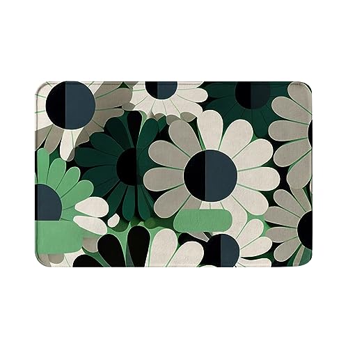 Oudrspo Weiche Flanellmatten, rutschfeste Küchenteppiche, Badvorleger, Läufer für Badezimmer, Schlafzimmer, viele Schwarze und weiße Blumen, Badematte, Küchenbodenmatte, Größe 40,6 x 61 cm Oudrspo Weiche Flanellmatten, rutschfeste Küchenteppiche, Badvorleger, Läufer für Badezimmer, Schlafzimmer, viele Schwarze und weiße Blumen, Badematte, Küchenbodenmatte, Größe 40,6 x 61 cm von Oudrspo