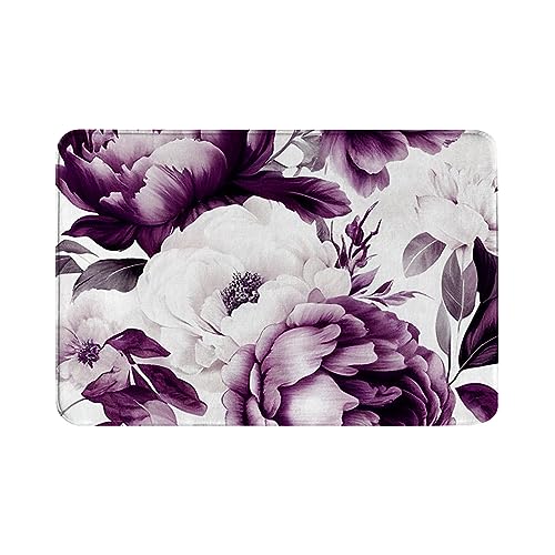 Oudrspo rutschfeste, saugfähige Super-Badematten, bequemer Flanell-Badezimmerteppich, Bettvorleger. Luxuriousfc Lila Pfingstrosen-Blumen, Badezimmerteppich und Fußmatte, Größe 40,6 x 61 cm Oudrspo rutschfeste, saugfähige Super-Badematten, bequemer Flanell-Badezimmerteppich, Bettvorleger. Luxuriousfc Lila Pfingstrosen-Blumen, Badezimmerteppich und Fußmatte, Größe 40,6 x 61 cm von Oudrspo