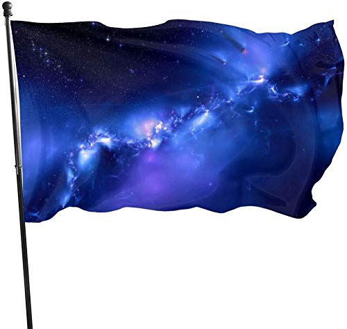 Outdoor Blue Galaxy Distant Planets Gartenflagge, Spielflagge 3 x 5 Fuß Dekorationen für Zuhause im Freien von Oudrspo