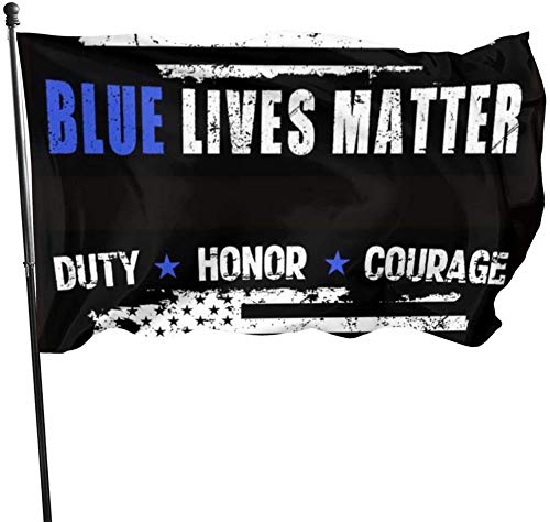 Outdoor Blue Lives Matter Gartenflagge, Spielflagge 3 x 5 Fuß Dekorationen für Zuhause im Freien von Oudrspo