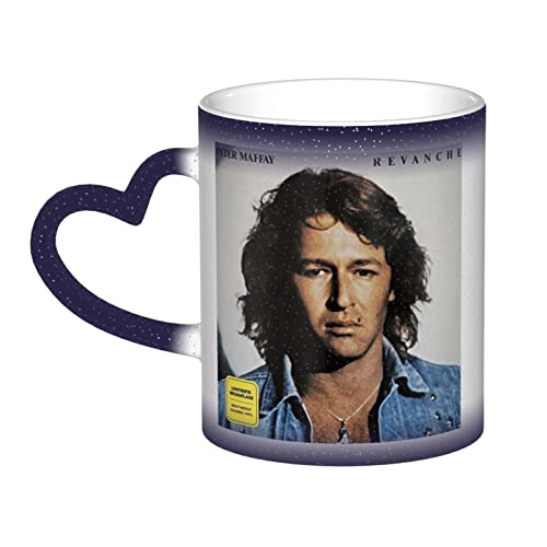 Peter German Maffay Tasse mit buntem Schmetterling, Farbwechsel, Keramik, Kaffeetasse, magische Teetasse, wärmeempfindlich, einzigartige Neuheit, lustig für Frauen, Mädchen, Geschenk von Oudrspo