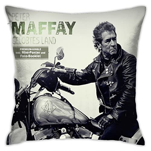 Peter Pillow Maffay Dekorative Quadratwurfkissenbedeckung Kissenbezüge Kissenbezug, Wohndekoration Dekorationen für Sofa Couch Bettstuhl 18x18 Zoll/45x45 cm von Oudrspo