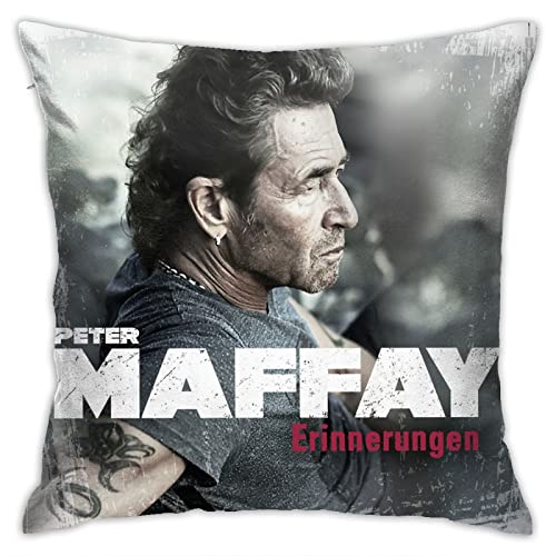 Peter Pillow Maffay Dekorative Quadratwurfkissenbedeckung Kissenbezüge Kissenbezug, Wohndekoration Dekorationen für Sofa Couch Bettstuhl 18x18 Zoll/45x45 cm von Oudrspo