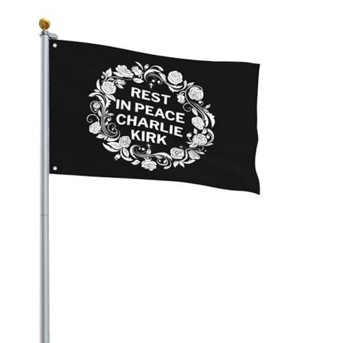Ruhe in Frieden, Charlie Kirk-Flagge, 2 x 3 Zoll, Gott segne, bete für Charlie Kirk, Hofschild mit 2 Ösen, Gobelin, Gartenflagge, Banner, kein Fahnenmast Ruhe in Frieden, Charlie Kirk-Flagge, 2 x 3 Zoll, Gott segne, bete für Charlie Kirk, Hofschild mit 2 Ösen, Gobelin, Gartenflagge, Banner, kein Fahnenmast von Oudrspo