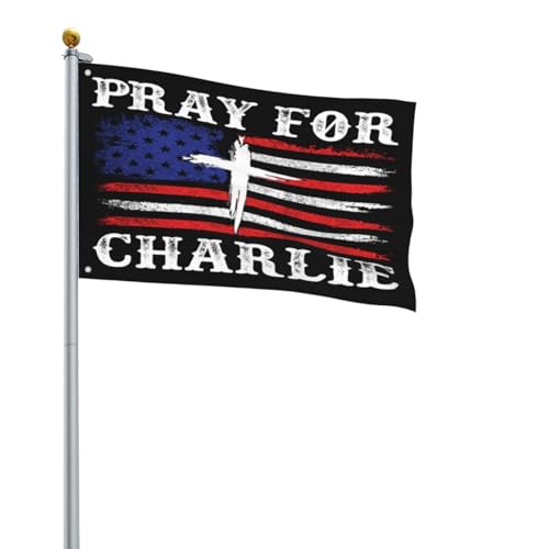 Ruhe in Frieden, Charlie Kirk-Flagge, 2 x 3 Zoll, Gott segne, bete für Charlie Kirk, Hofschild mit 2 Ösen, Gobelin, Gartenflagge, Banner, kein Fahnenmast Ruhe in Frieden, Charlie Kirk-Flagge, 2 x 3 Zoll, Gott segne, bete für Charlie Kirk, Hofschild mit 2 Ösen, Gobelin, Gartenflagge, Banner, kein Fahnenmast von Oudrspo