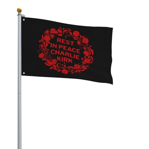 Ruhe in Frieden, Charlie Kirk-Flagge, 2 x 3 Zoll, Gott segne, bete für Charlie Kirk, Hofschild mit 2 Ösen, Gobelin, Gartenflagge, Banner, kein Fahnenmast Ruhe in Frieden, Charlie Kirk-Flagge, 2 x 3 Zoll, Gott segne, bete für Charlie Kirk, Hofschild mit 2 Ösen, Gobelin, Gartenflagge, Banner, kein Fahnenmast von Oudrspo