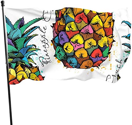 Saisonale bunte Kiefernfarbe Gartenflagge, Yard Flag 3 x 5 ft Dekorationen für Zuhause im Freien von Oudrspo