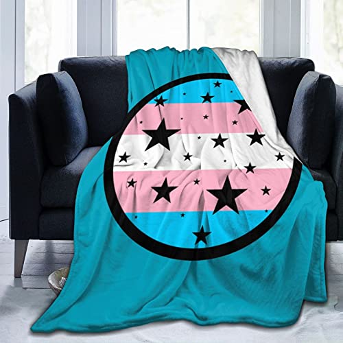 Trans Pride Stars Decke, Multi-Size, superweiche Flanelldecke, superweich, warm und bequem von Oudrspo