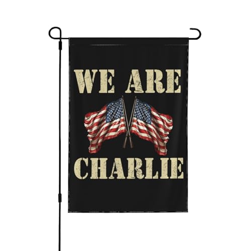 Wir sind alle Charlie Flaggenständer mit Kirk 12 x 18 Gartenbanner doppelseitig Hof Terrasse Rasen Flaggen keine Flaglope von Oudrspo