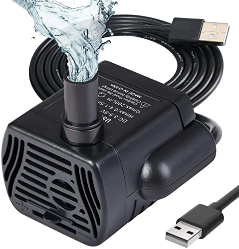 Mini Wasserpumpe Tauchpumpe 5W USB Springbrunnen Pumpe Für Teich Garten Aquarium von Oufdj-iPro