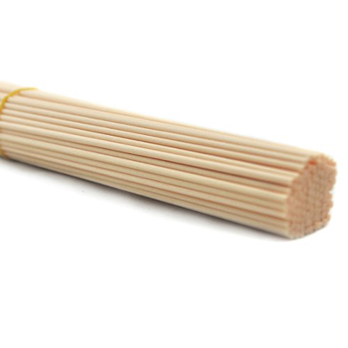 Ougual 100 Stück Fasern stäbchen Reed Diffusor Stöcke Reed Sticks ätherisches Öl Aroma Diffusor Stöcke (20cm*3mm, Beige) von Ougual