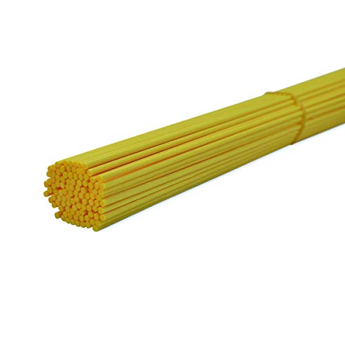 100 Stück Fasern stäbchen Reed Diffusor Stöcke Reed Sticks ätherisches Öl Aroma Diffusor Stöcke (25cm*3mm, Gelb) von Ougual