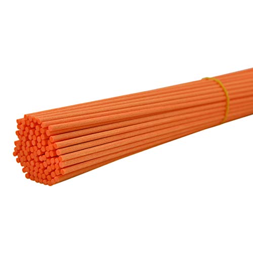 100 Stück Fasern stäbchen Reed Diffusor Stöcke Reed Sticks ätherisches Öl Aroma Diffusor Stöcke (25cm*3mm, Orange) von Ougual