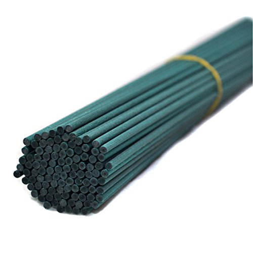 100 Stück Fasern stäbchen Reed Diffusor Stöcke Reed Sticks ätherisches Öl Aroma Diffusor Stöcke (Grün 20cm*3mm) von Ougual