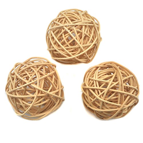 4 Stück Natur Wicker Rattan Kugeln Tischschmuck Hochzeit Party zum Aufhängen Wobble Ball Weihnachten Deko 10cm Natürliche Farbe 4 Stück Natur Wicker Rattan Kugeln Tischschmuck Hochzeit Party zum Aufhängen Wobble Ball Weihnachten Deko 10cm Natürliche Farbe von Ougual