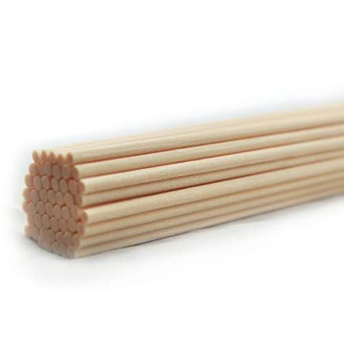 50 Stück Durchmesser 3,5 mm 4mm Faser Reed Diffusor Ersatz Refill Sticks für Aroma Duft (30cm x 4mm, Beige) von Ougual