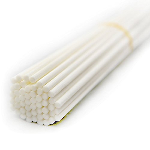 50 Stück Durchmesser 4 mm Faser Reed Diffusor Ersatz-Sticks für Aroma Duft（weiß, 30cm x 4mm） von Ougual