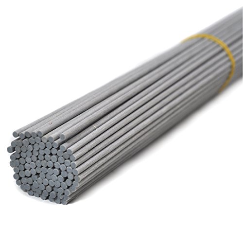 50 Stück Fasern stäbchen Diffusor Stöcke, ätherisches Öl Aroma Diffusor Stöcke (25cm*3mm, Grau) von Ougual