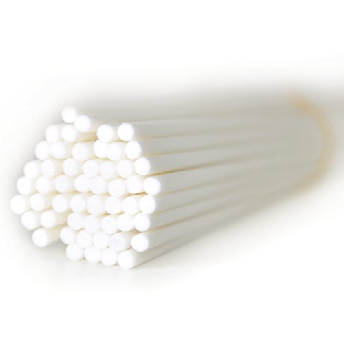 50 Stück Fasern stäbchen Diffusor Stöcke, ätherisches Öl Aroma Diffusor Stöcke (30cm*3.5mm, Weiß) von Ougual