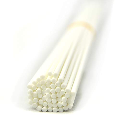 50 Stück Fasern stäbchen Diffusor Stöcke, ätherisches Öl Aroma Diffusor Stöcke (30cm*3mm, Weiß) von Ougual