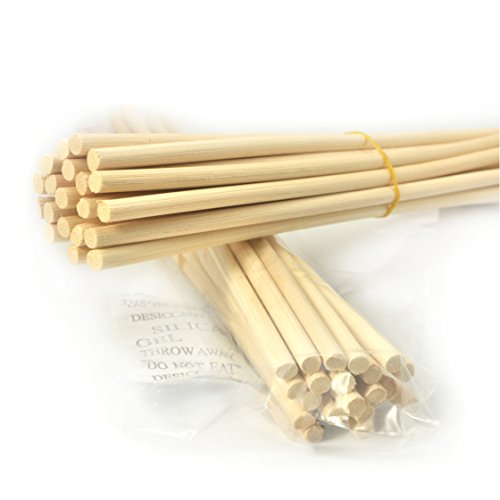 Natürlicher Farbton Rattan Schilf Diffuser Ersatz Ersatzstäbchen für Aroma （22cm*6mm） von Ougual