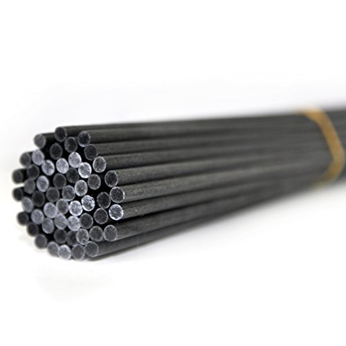 Ougual 30 Stück Fasern stäbchen Reed Diffusor Stöcke Reed Sticks ätherisches Öl Aroma Diffusor Stöcke (50cm*5mm, Schwarz) von Ougual