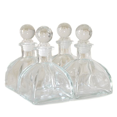 Ougual 4er-Set Hauptduft-Glasdiffusor-Flaschen, vorzüglicher Behälter der ätherischen Öle (150ML, Zelt - Glaskugel) von Ougual