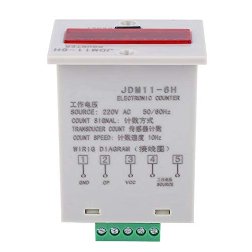 Elektronischer Zähler，JDM11-6H Elektronischer Zähler 6-stellige LED-Digitalanzeige Zählerrelais Wandlerzähler(AC220V) von Ouitble