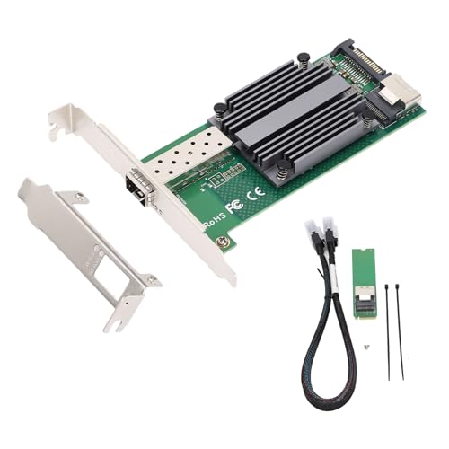 Ouitble 10 GB Single SFP+ Network Card Ethernet M.2 Bis 10 GB B+ M Key 82599en - 1 Single SFP+ Industrial Control Server NIC Card für Winde 7/8/10 von Ouitble