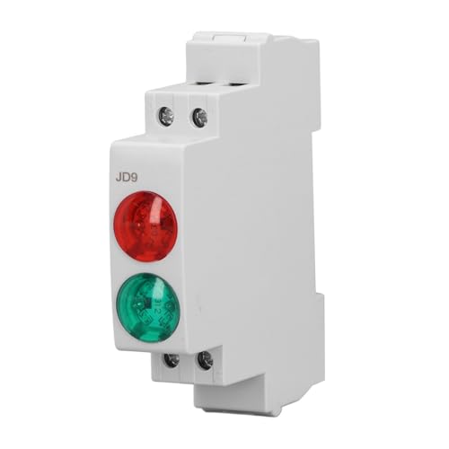 Ouitble DIN Schienen LED Anzeige, Rot Grün Modulare Anzeigeleuchte JD9 DIN Schienen Anzeigeleuchte AC DC Rot/Grün Leuchtet PC 20 MA für Anzeige von Signalen in der Telekommunikation, Elektrik Usw von Ouitble