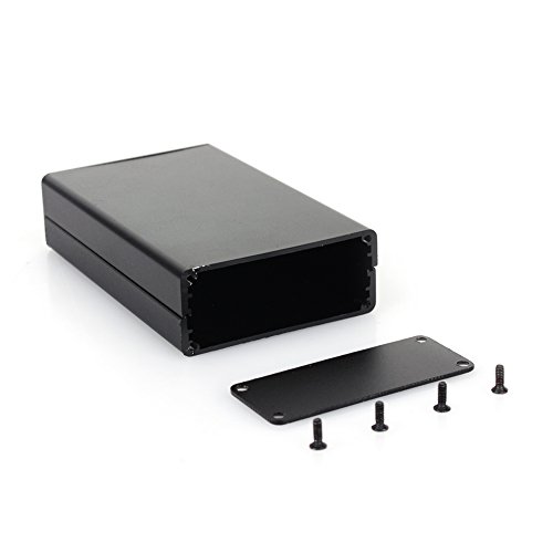 Ouitble Elektrische Projektkoffer Power Junction Box, Aluminium Projekt Box, PCB Instrument Box Gehäuse Elektronische Projektkoffer DIY 80*50*20mm Schwarzes Aluminium SG Anschlusskasten Klemmenkasten von Ouitble
