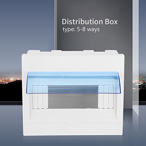Ouitble Indoor-Distribution-Box Kunststoff-Verteilerschutzbox für 5-8-Wege-Sicherungskasten, innen an der WandVerteilerbox von Ouitble