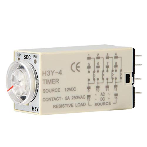 Zeitrelais, H3Y-4 Zeitrelais Zeigersteuerung Einschaltverzögerung Timer 14-Pin 12VDC(5S) von Ouitble