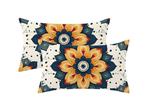Kissenbezug 60x80 2er Set,Gelb Kissenbezug Mandala Muster mit Unsichtbarem Reißverschluss,Doppelseitig Leinen Frühlingsdekokissen für Sofa Schlafzimmer Deko Wohnzimmer,Geschenke für Frauen,Model1041 Kissenbezug 60x80 2er Set,Gelb Kissenbezug Mandala Muster mit Unsichtbarem Reißverschluss,Doppelseitig Leinen Frühlingsdekokissen für Sofa Schlafzimmer Deko Wohnzimmer,Geschenke für Frauen,Model1041 von Oujkeef